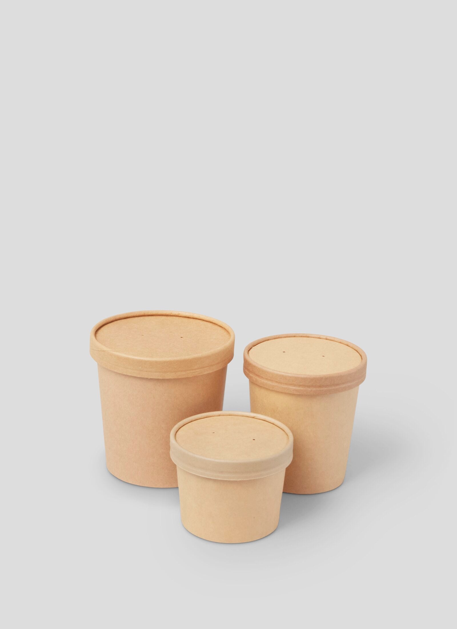 Sustainable Packaging Round Bowls and Lids 
